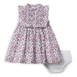 NWOT Janie and Jack Ditsy Floral Print Dress - Size 6-12 months